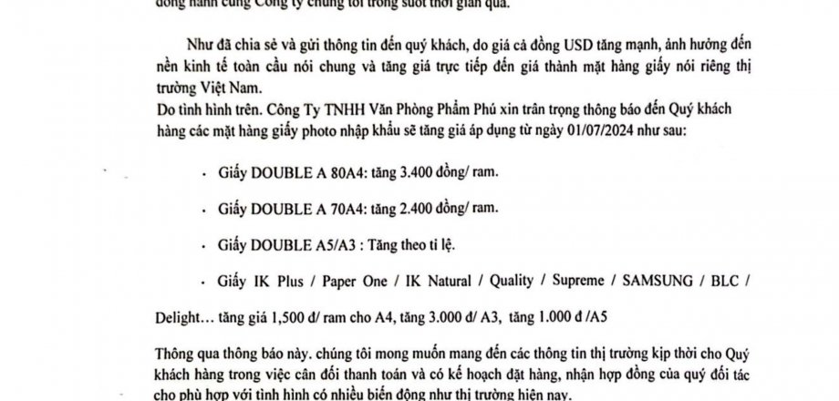 CÔNG TY SX TM  VĂN PHÒNG PHẨM PHÚ THỊNH