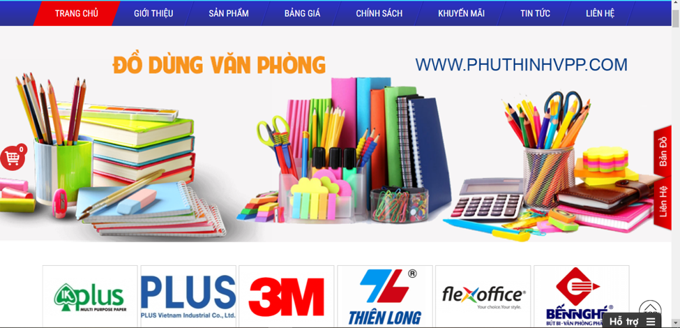 Website Công ty Văn phòng phẩm Phú Thịnh